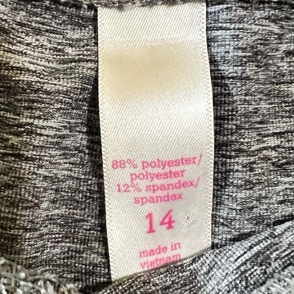 Justice Girls Full Length Leggings Gray Space Dye Size 14 - Picture 6 of 7